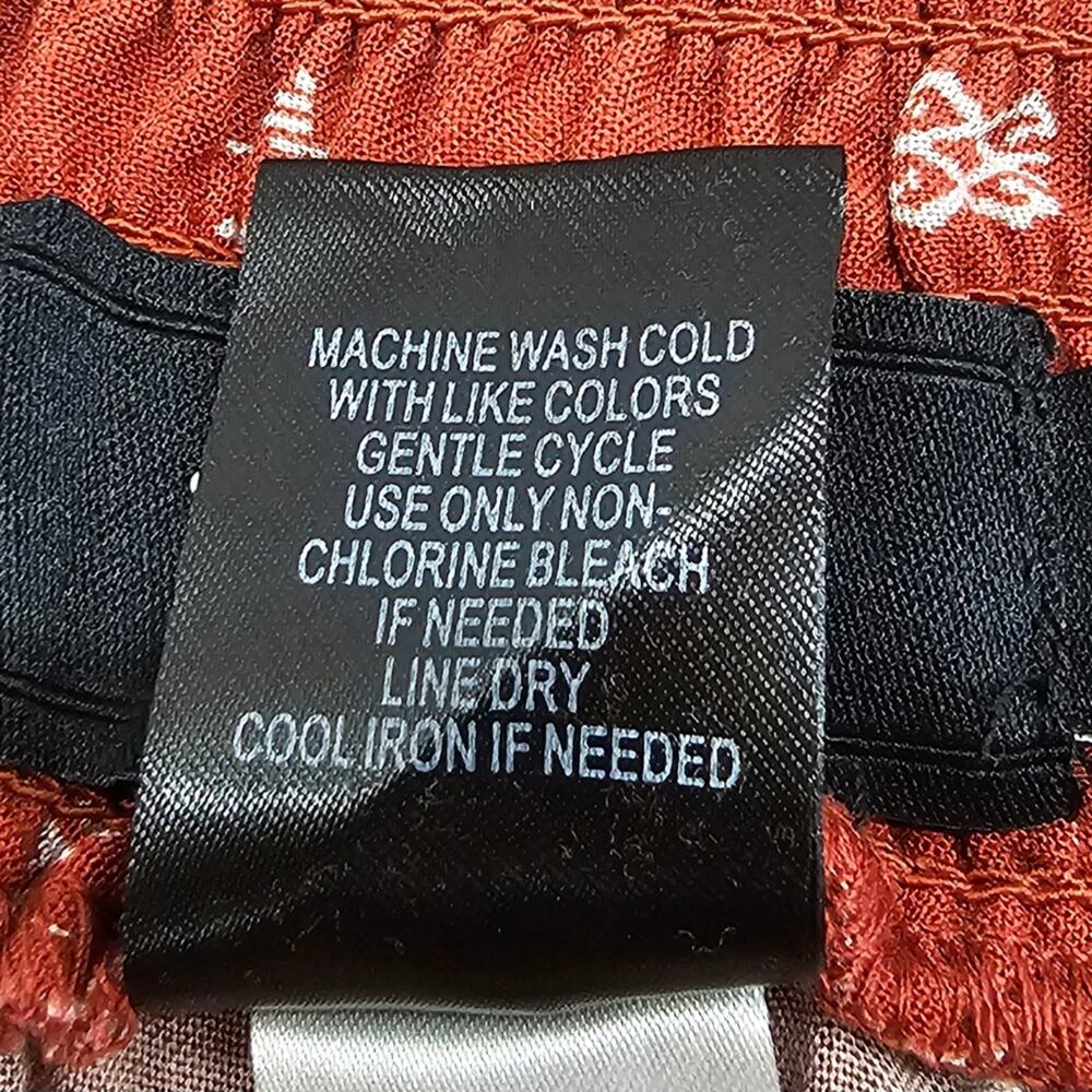 NWT Torrid Wide Leg Pants Womens Size 1X Orange Pull On Palazzo Geometric Print - Picture 11 of 15